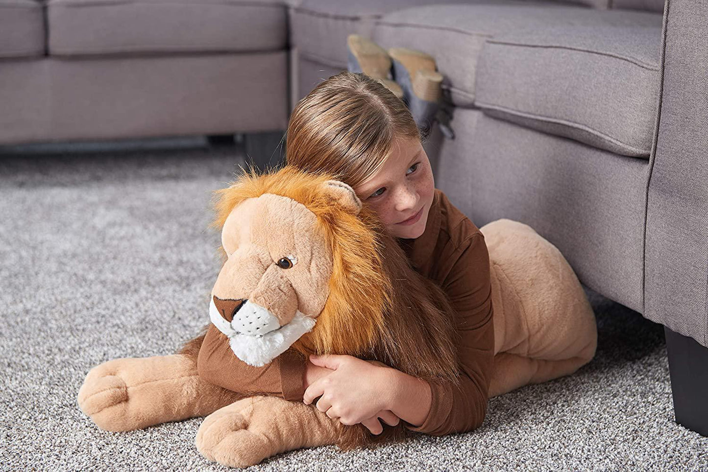 Wild Republic Jumbo Lion Plush, Giant Stuffed Animal, Plush Toy, Gifts for Kids, 30 Inches by Wild Republic