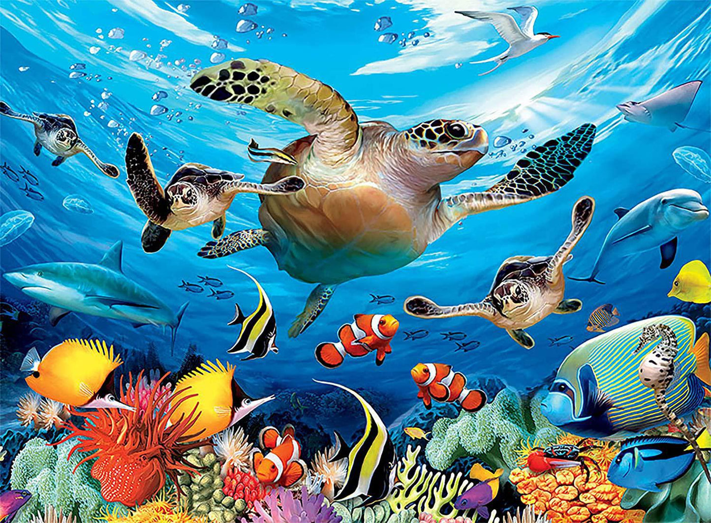 Ceaco Undersea Glow In The Dark  Journey of The Sea Turtles Jigsaw Puzzle