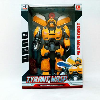 kids Tyrant Wasp Multi-Function Remote Control Robot - Yellow Perfect for little hand