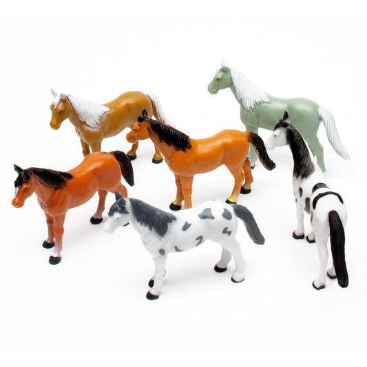 Wild Republic Horse Figurines Tube, Horse Action Figures, 6 Piece Highly Detailed, Hand Painted and Durable Horse Play Set Toy