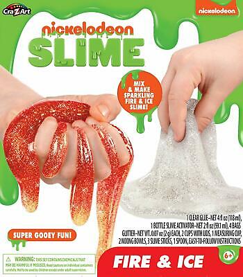 Cra-Z-Art Nickelodeon Fire & Ice Medium Slimy Slime Box Kit - Super Fun Glitter!