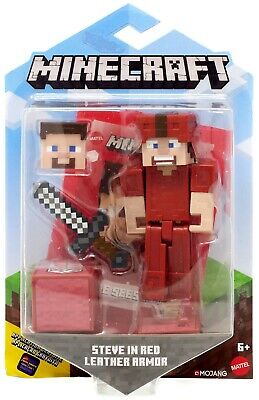 Minecraft Earth 3.25" Assortment - Steve in Red, Zombie, Tabby Cat (1pcs)