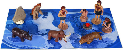 Wild Republic Ice Age Nature Figures Tube: Woolly Mammoth, Sabretooth Tiger, Woolly Rhinoceros, Caveman Figures, Ground Sloth, Kids Gifts, 10-Piece