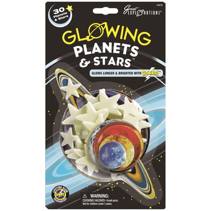 Great Explorations Glow in the Dark Adhesive Plastic Planets & Stars