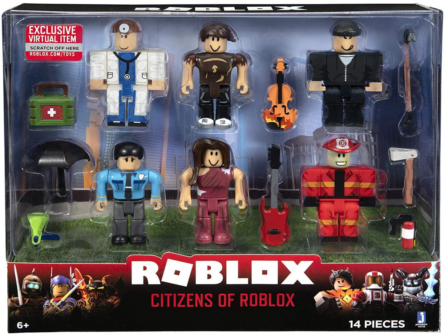 Roblox Action Collection - Citizens of Roblox Six Figure Pack [Includes Exclusive Virtual Item]