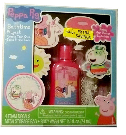 License Bath Time Play Set & Body Wash Of Peppa Pig, Paw Patrol And Super Hero Theme in Display-Buy One Of Your Choice