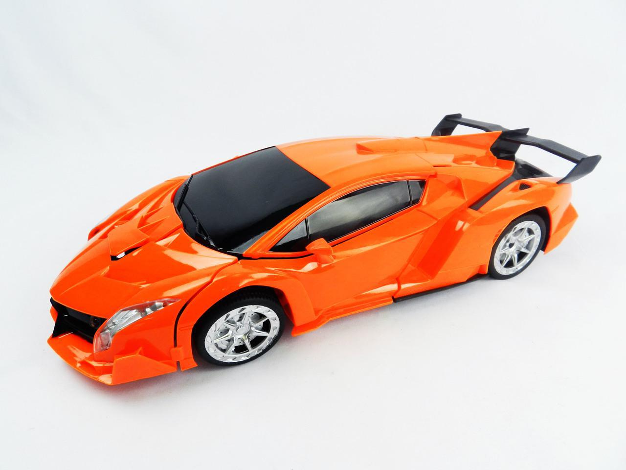Transform Car Robot, 1:12 Electronic Remote Control - RC Vehicles Feature One Button Transforming and Realistic Engine Sound