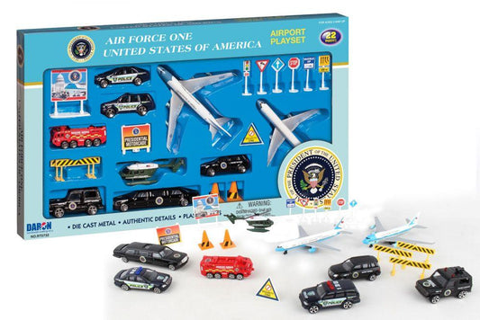 Air Force One Die Cast Airplanes, Vehicles Playset - Great Gift For Children & Adult Daron Air Force One (22 Piece Play Set)