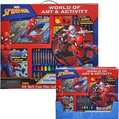 Marvel Superheroes Spiderman Stationery Art and Activity Gift Set With Over 100pcs- Painting and Drawing Kit