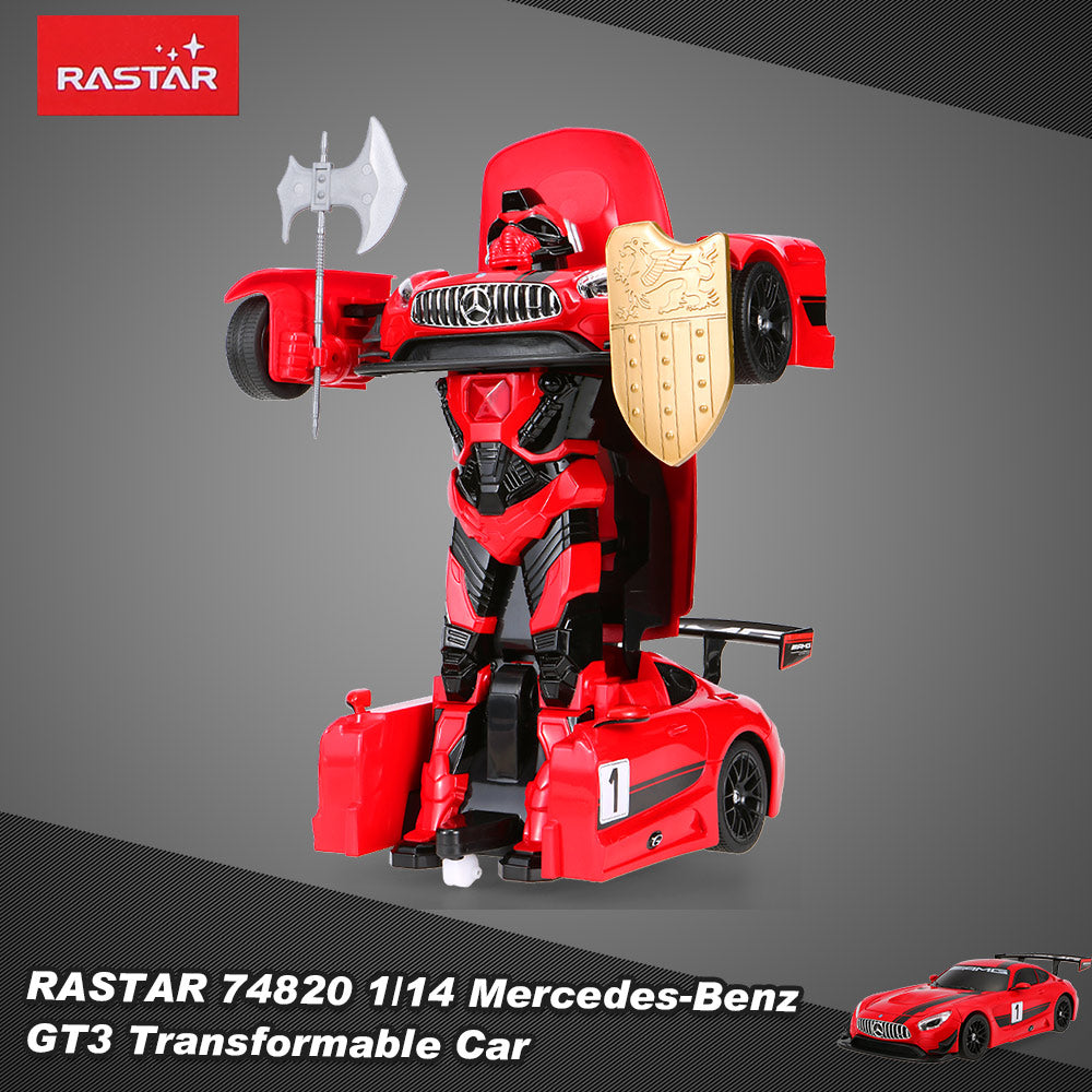 RASTAR 74820 1/14 2.4G 2CH Mercedes-Benz AMG GT3 Transformable Car Robot Remote Control Toy Boys Gift
