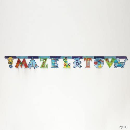 Amazing Mazel Tov "BOY" Prismatic Banner, Ideal Decoration for Any Baby BOY Celebration!