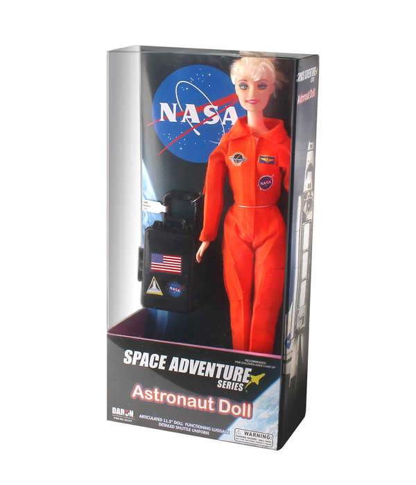 Astronaut Doll (Female - Blonde) With Orange Space Jumpsuit, Flight Accessory Pack And Moveable Joints