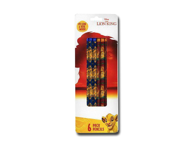 Disney The Lion King 6 Pack Wood Pencils - Back to School Supplies