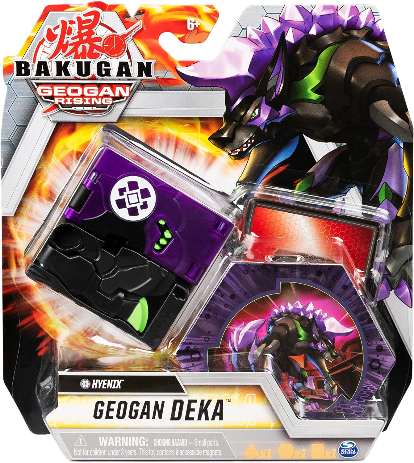 Bakugan Geogan Deka, Hyenix, Jumbo Collectible Transforming Figure, for Kids Aged 6 and up