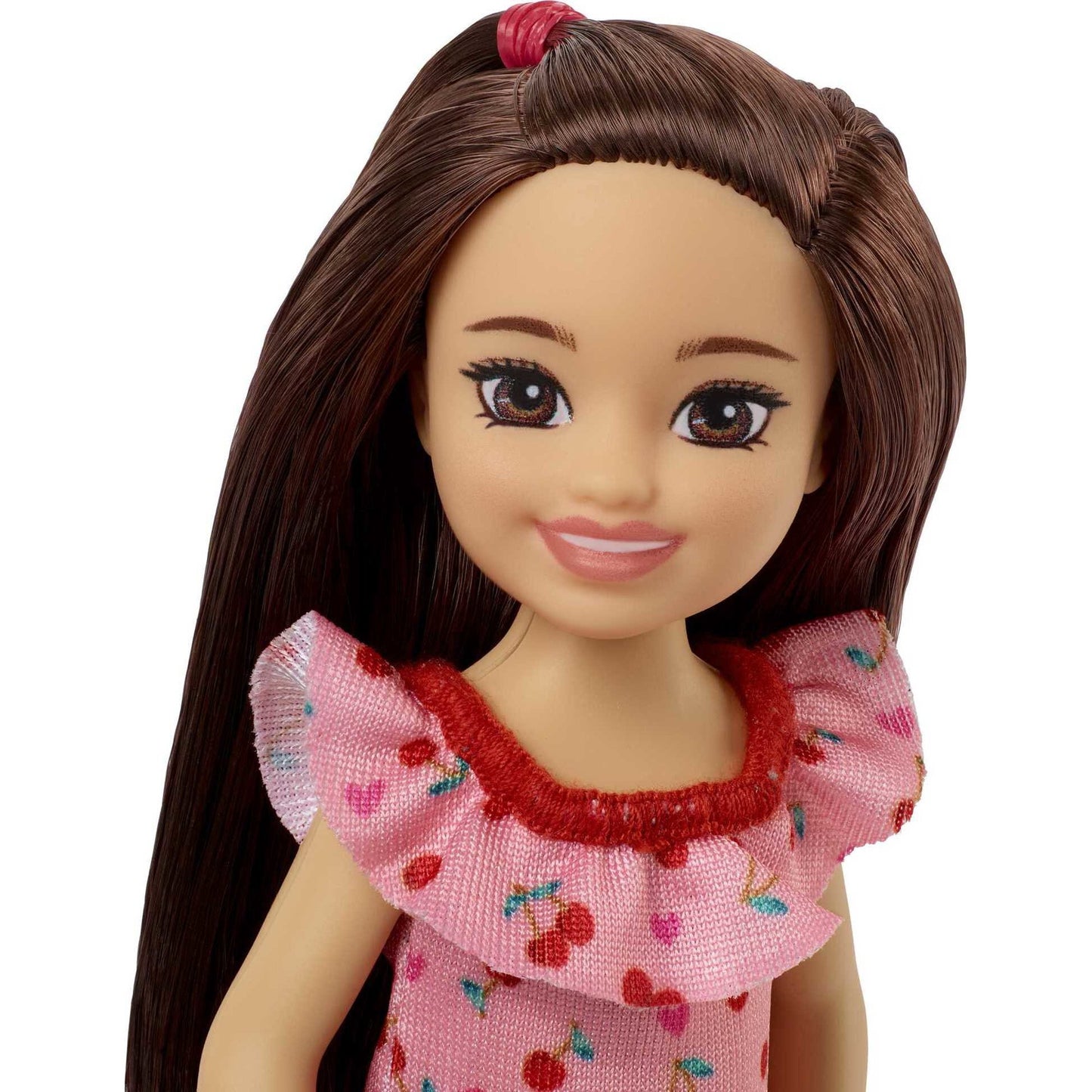 Barbie Chelsea Doll (Brunette) in Cherry-Print Dress, For 3 Year Olds & Up
