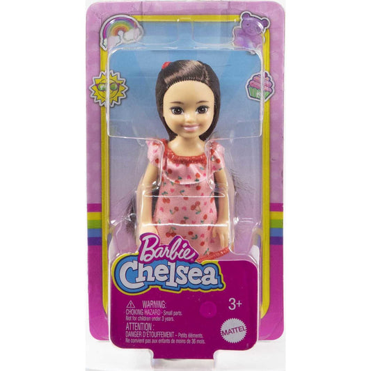 Barbie Chelsea Doll (Brunette) in Cherry-Print Dress, For 3 Year Olds & Up