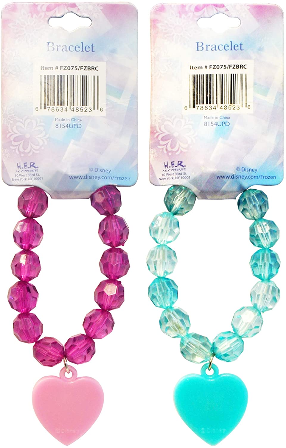 Faceted Beaded Bracelet with Plastic Charm Feature: Minnie Mouse, Disney Frozen, L.O.L Surprise (1Pcs)