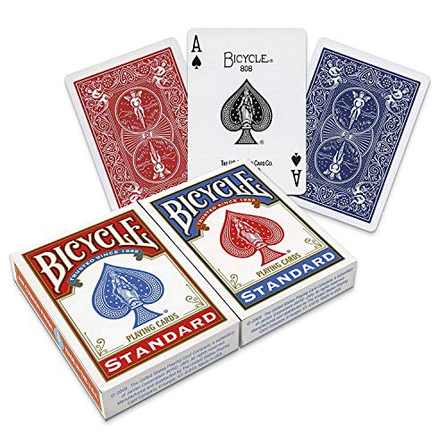 Bicycle Playing Cards Standard Index New - 2 Decks-Red and  Blue