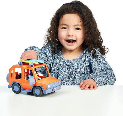 Bluey, 4WD Family Vehicle, with 1 Figure and 2 Surfboards | Customizable Car - Adventure Time | for Ages 3+, Multicolor