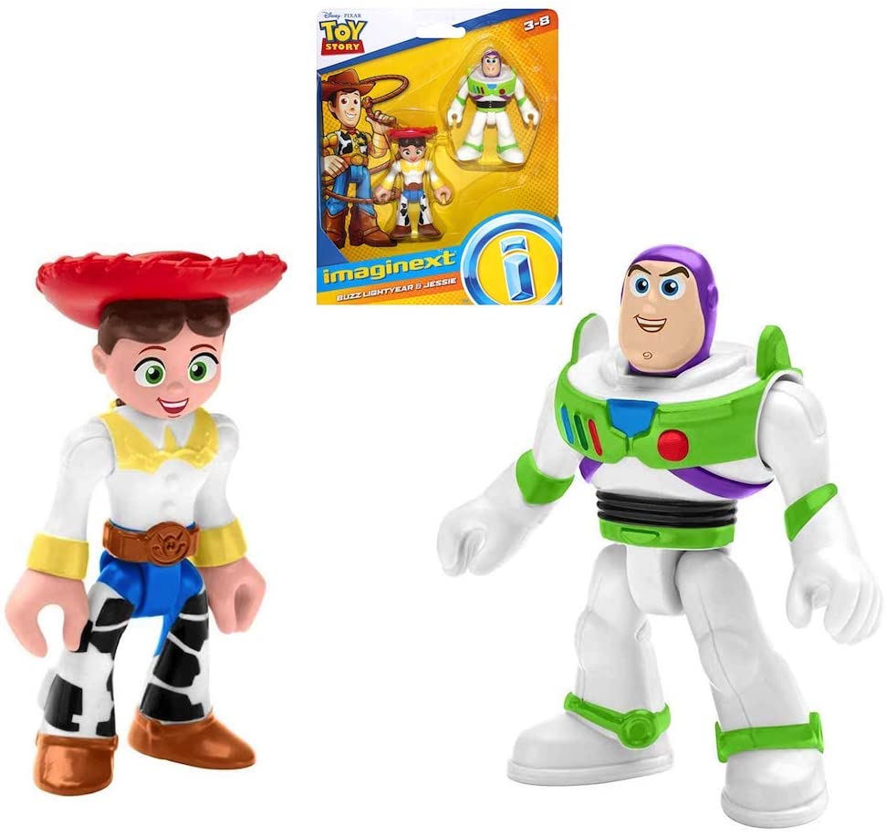 Buzz Lightyear & Jessie Toy Story Imaginext Figures Playset, 2.5 inches