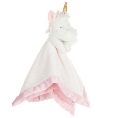 Carter's Unicorn Plush Stuffed Animal Snuggler Blanket - White/Pink