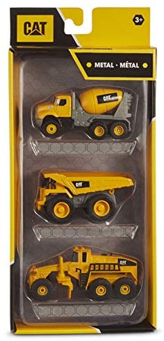 Caterpillar Toys CAT Construction Vehicles Trucks 3 Pack-Mixer, Dump Truck, Grader