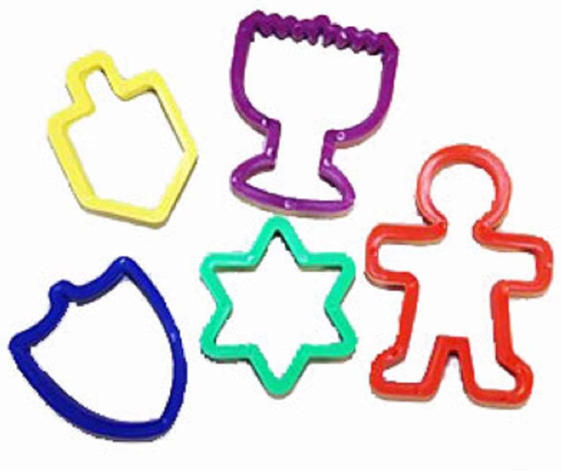 Chanukah Cookie Cutters - 5 Shaped Cutters - Great For Kids Chanukah Holiday Playtime