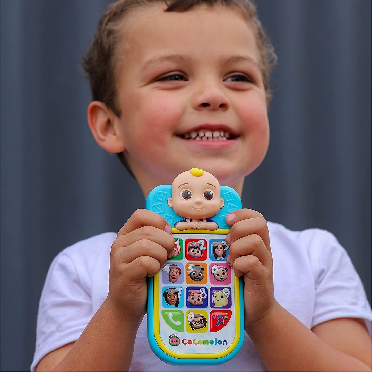 CoComelon JJ’s First Learning Toy Phone for Kids with Lights, Sounds, Music to Introduce Feelings, Letters, Numbers, Colors, Shapes