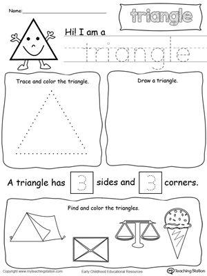 Colors & Shapes preschool and kindergarten Workbook With Triangles, rectangles, Tracing, Patterns, circles, and more!