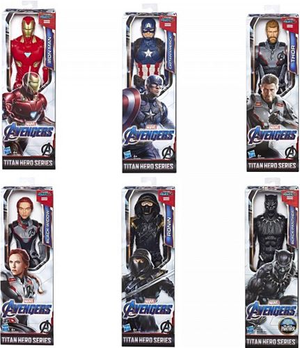 Hasbro Avengers Titan Hero Movie Action Figures Toys, 12" Assorted: Black Panther, Captain America, Iron Man, Captain Marvel and More