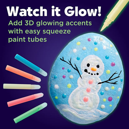 Creativity for Kids Glow in the Dark Rock Painting Kit - Painting Rocks Craft, Arts and Crafts for Kids Ages 6-8+, Creative Gifts for Kids