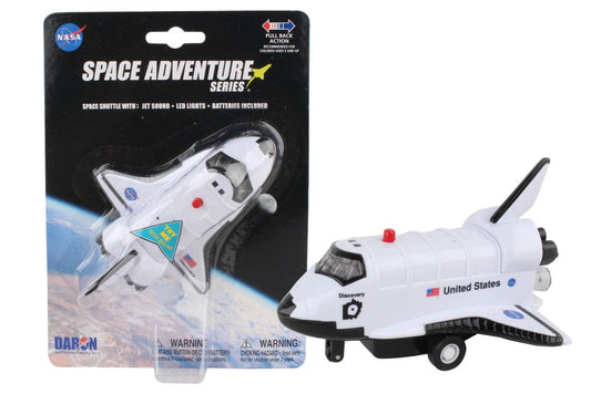 Space Shuttle Pullback Toy Discovery OR ENDEAVOUR - Sound and Lights Effects - Best Gift for Girls, Boys Birthday