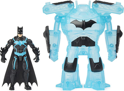 DC Comics Batman Bat-Tech 4-inch Deluxe Action Figure with Transforming Tech Armor, Kids Toys for Boys Aged 4 and up