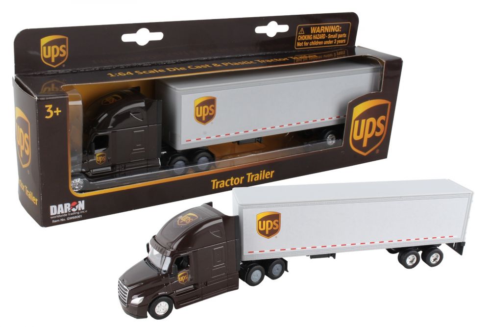 1/64 UPS Freightliner Tractor Trailer - Great Vehicle Collector Fan Gift