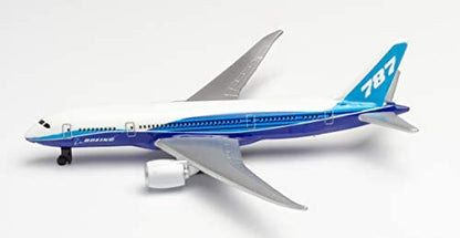 Daron Boeing 787 Dreamliner Die-cast Single Plane, White and Blue