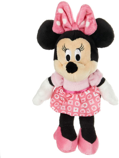 Disney Mickey or Minnie Mouse Stuffed Animal Plush Toy Mini Jingler, 8 inches