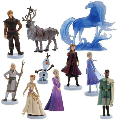Disney Frozen 2 Deluxe Figure Play Set 10 Piece - Disney's Frozen 2 with Anna, Elsa, Olaf, Sven, Kristoff, The Nokk and more