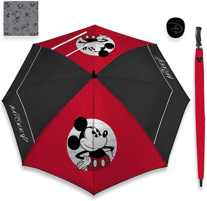 Disney Mickey Mouse Red and Black Boys Umbrella - Lightweight Umbrella Accessory for Kids, Rain or Shine Cover, Toddler