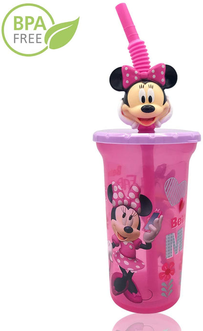 Disney Minnie Mouse 15oz Buddy Sip Tumbler Cup with Lid & Straw, BPA-Free