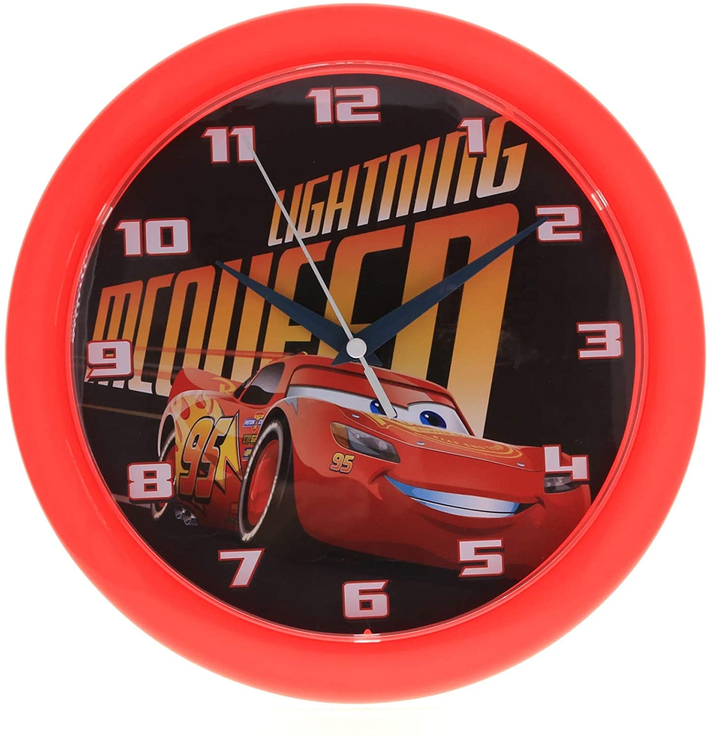 Disney Pixar Cars 3 Kids Wall Clock - 10 Inch Wall Clock Home Décor Analog Style Quartz Red