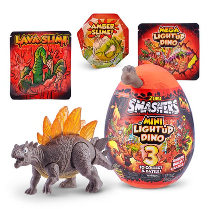 Smashers Mini Light up Dino Series 4 by ZURU - Egg Surprise Dinosaur Toy