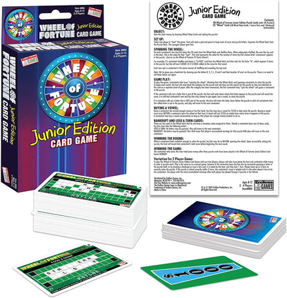 Endless Games Wheel of Fortune Card Game - Junior Edition - Travel Sized Party Game