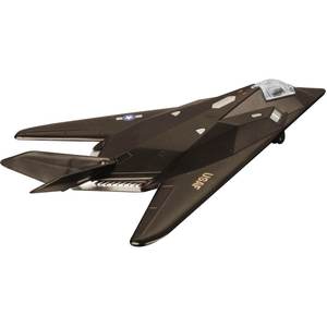 F-117 Nighthawk Stealth Strike Fighter Pull Back Action Metal Diecast Plane, 8 inches