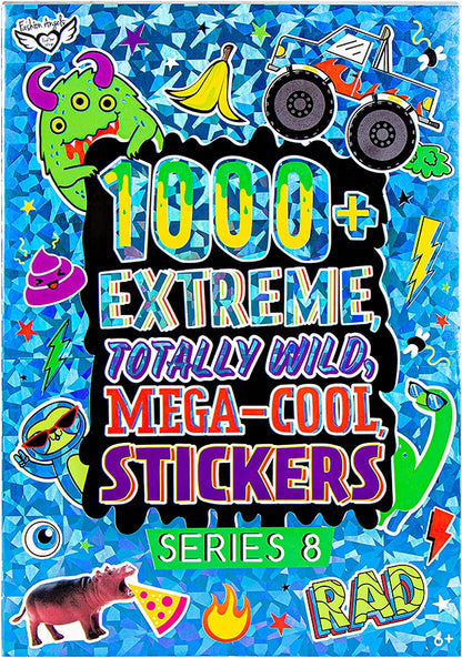 Fashion Angels 1000+ Mega Cool Stickers for Kids - Fun Craft Stickers for Scrapbooks, Planners, Gifts and Rewards, 40-Page Sticker Book