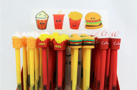 Fast Food Novelty Pens - Kids & Adults Office Ballpoint Pen Colorful Fast Food Writing Pen, Random Pick (1Pcs)