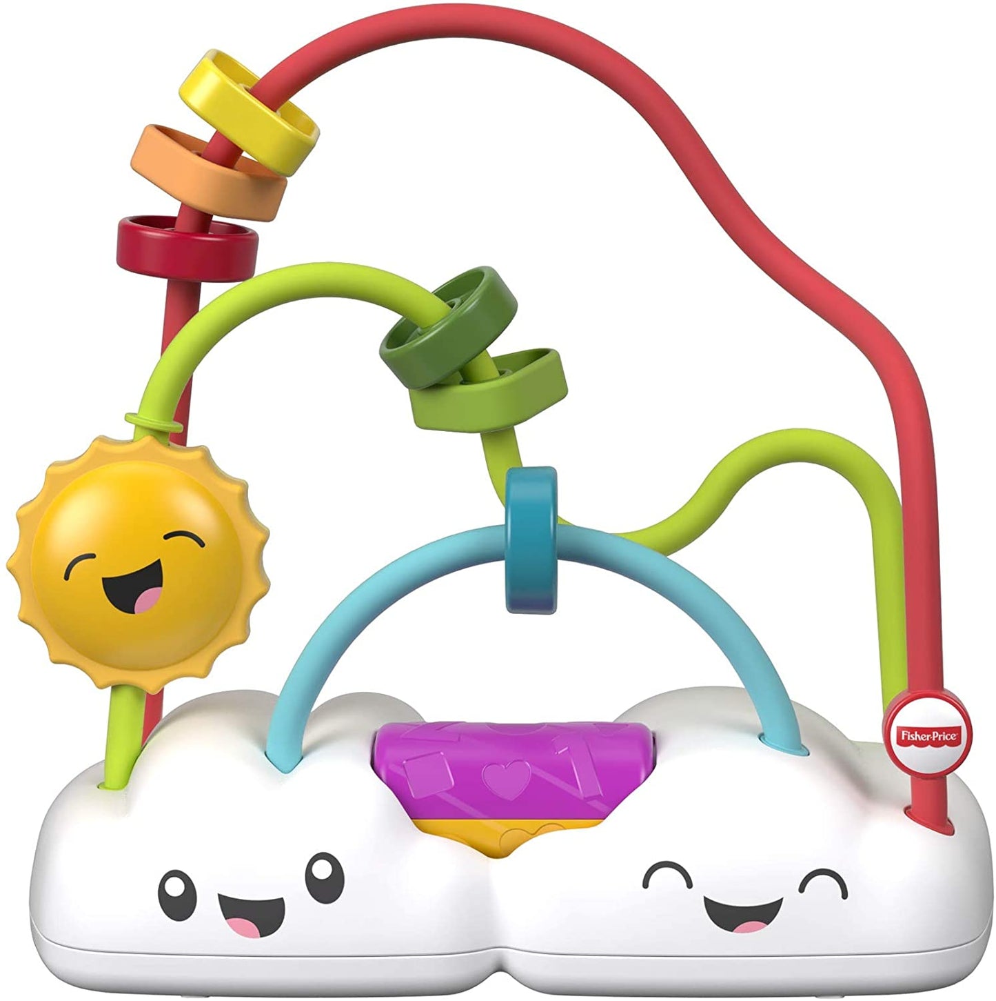 Fisher-Price Chasing Rainbows Bead Maze - Spin The Sun, Hear Exciting Clicking Sounds!