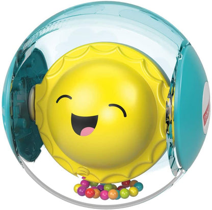 Fisher-Price Hello Sunshine Rattle Ball - 2 ways to play, Little ones can shake, rattle, and crawl along