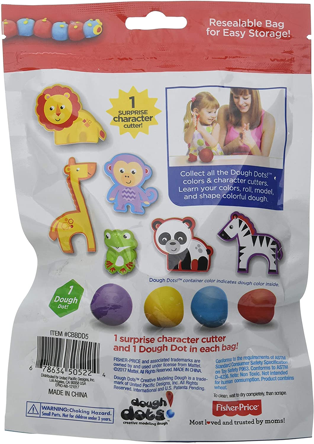 Fisher-Price Surprise Modeling Dough, Includes one (1), 1.9oz dough dot and one (1) cutter