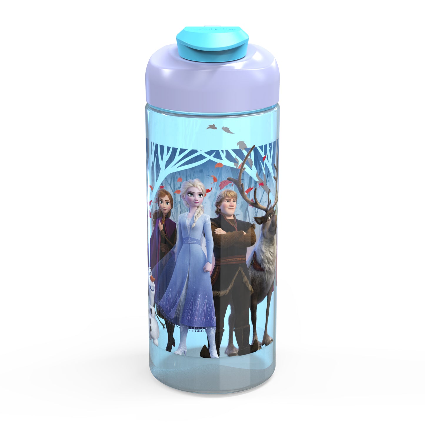 Disney Frozen 2 Kids Water Drinking Bottle, Made of Plastic, Leak-Proof Water Bottle (Elsa & Anna, 16 oz, BPA-Free) Random Style