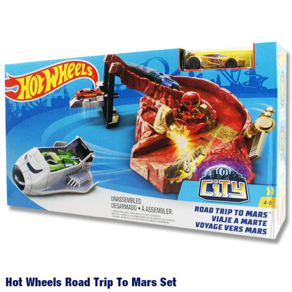 Hot Wheels Assortment Playset: City Road Trip To Mars, City Shipyard Escape Playset (1Pcs)